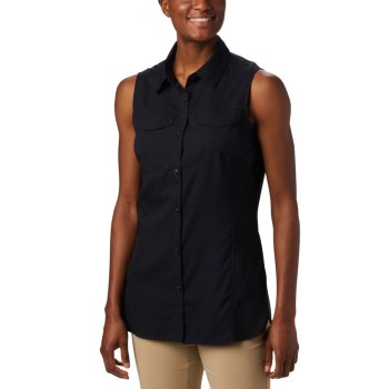 Columbia Silver Ridge Lite Sleeveless, Camisa Negros Para Mujer | 897520-DRK